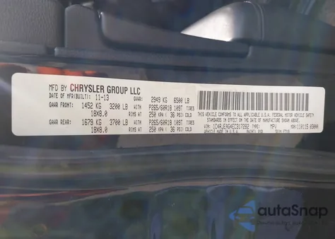 2014 Jeep Grand Cherokee Laredo z USA, uszkodzony, nr VIN 1C4RJEAG4EC317282